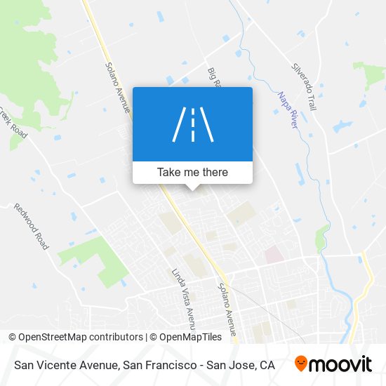 San Vicente Avenue map
