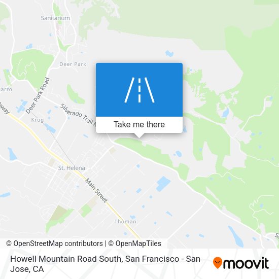 Howell Mountain Road South map