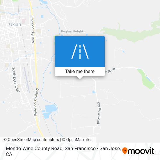Mendo Wine County Road map