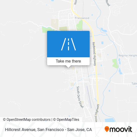 Mapa de Hillcrest Avenue