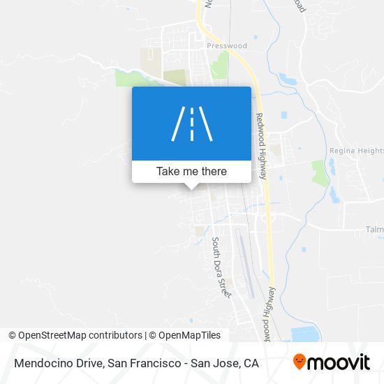 Mendocino Drive map