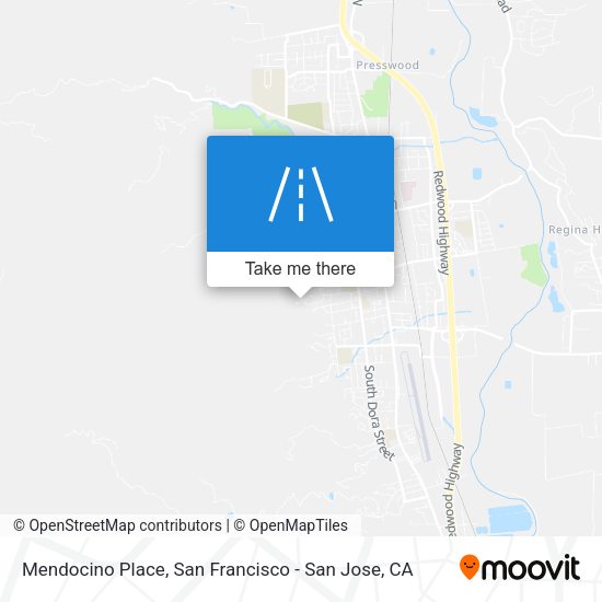 Mapa de Mendocino Place
