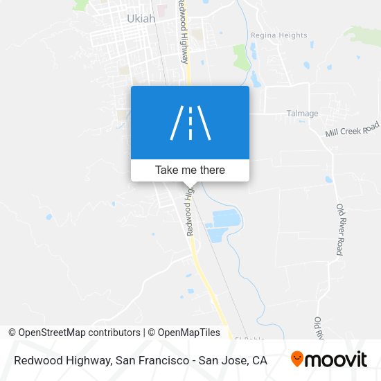Mapa de Redwood Highway