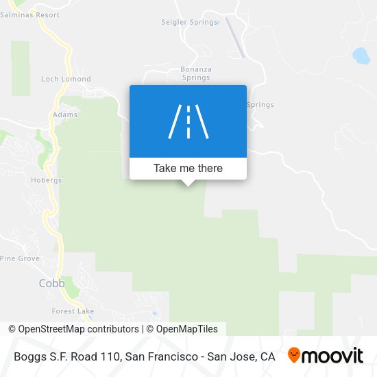 Mapa de Boggs S.F. Road 110