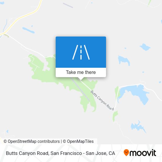 Butts Canyon Road map