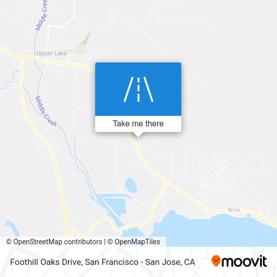 Foothill Oaks Drive map