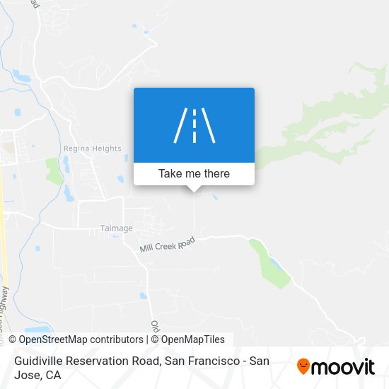 Guidiville Reservation Road map