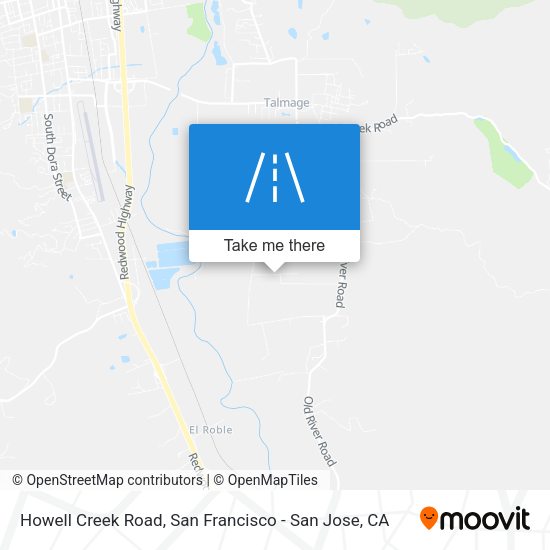 Howell Creek Road map