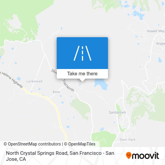 North Crystal Springs Road map