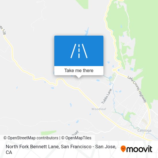 North Fork Bennett Lane map