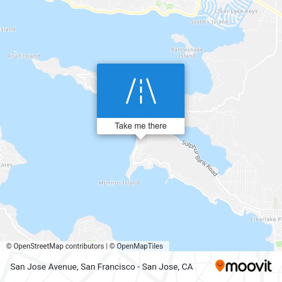 Mapa de San Jose Avenue