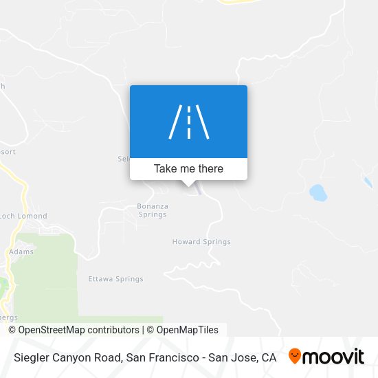 Siegler Canyon Road map