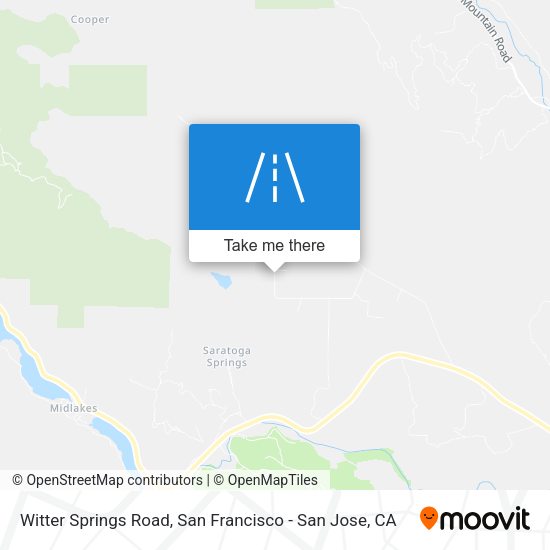 Witter Springs Road map