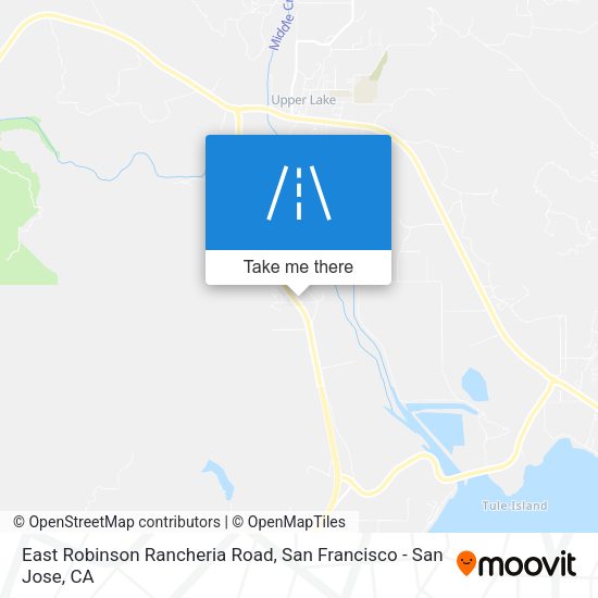 East Robinson Rancheria Road map