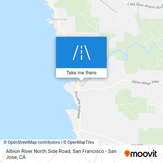 Albion River North Side Road map