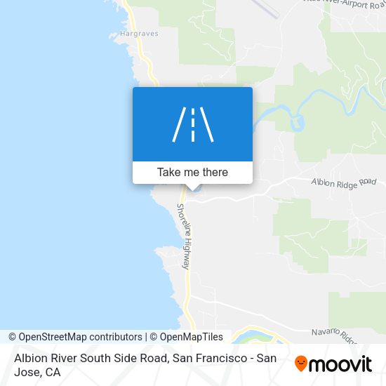 Mapa de Albion River South Side Road