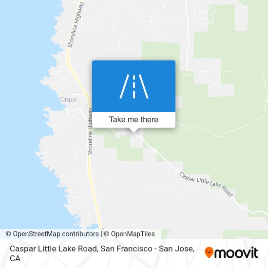 Caspar Little Lake Road map