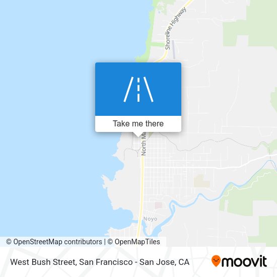 West Bush Street map