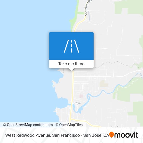 West Redwood Avenue map