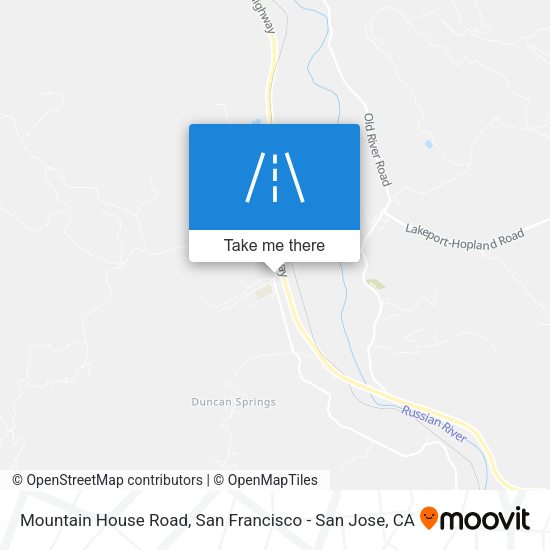 Mountain House Road map