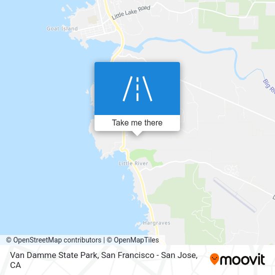 Van Damme State Park map