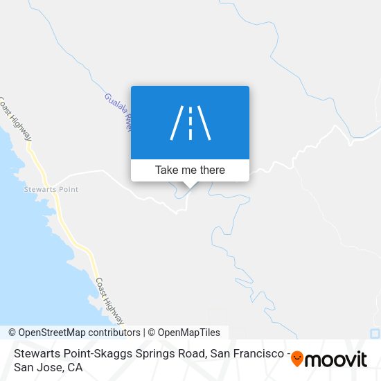 Stewarts Point-Skaggs Springs Road map