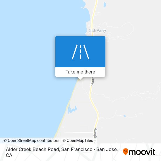 Alder Creek Beach Road map