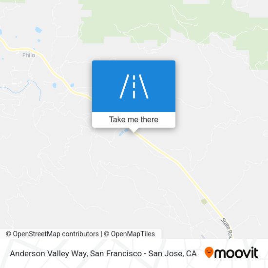 Anderson Valley Way map
