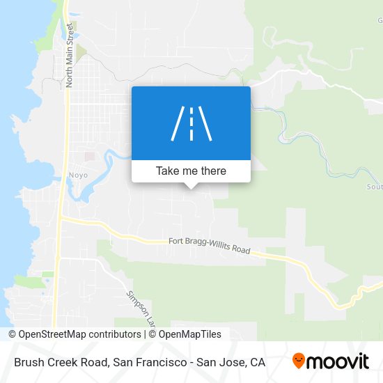 Brush Creek Road map