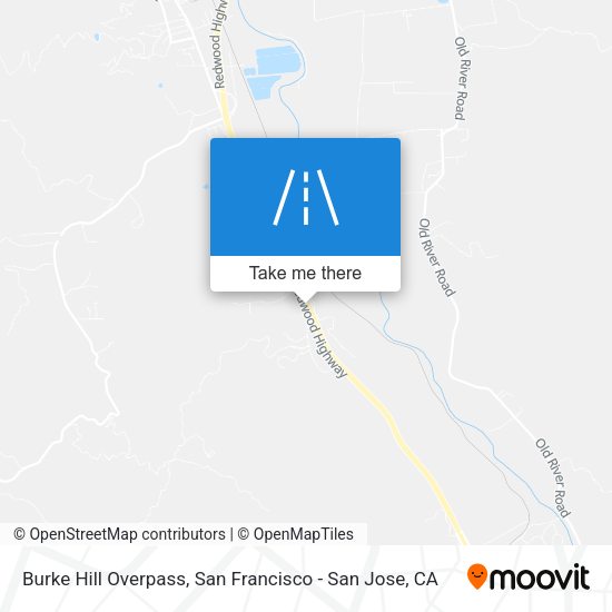 Burke Hill Overpass map