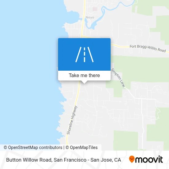 Button Willow Road map
