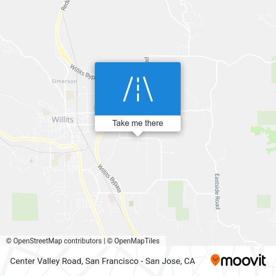 Center Valley Road map