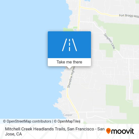 Mitchell Creek Headlands Trails map