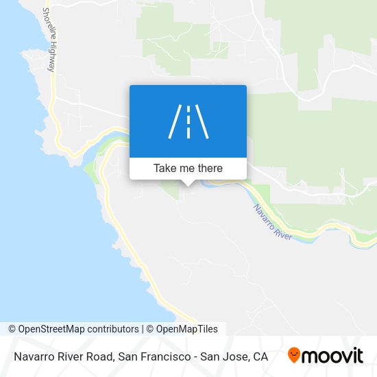 Navarro River Road map