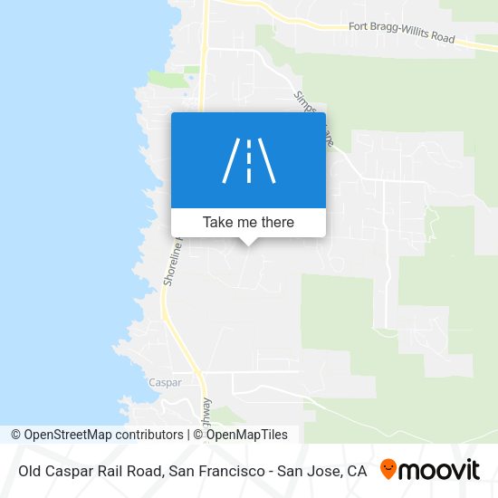 Mapa de Old Caspar Rail Road