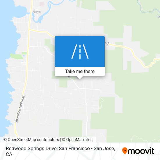 Mapa de Redwood Springs Drive