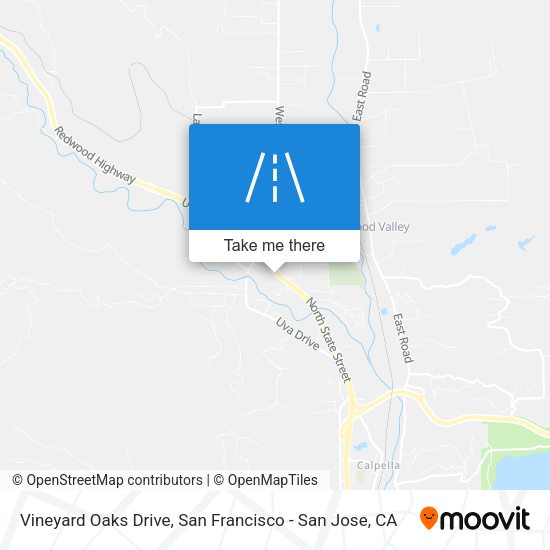 Mapa de Vineyard Oaks Drive