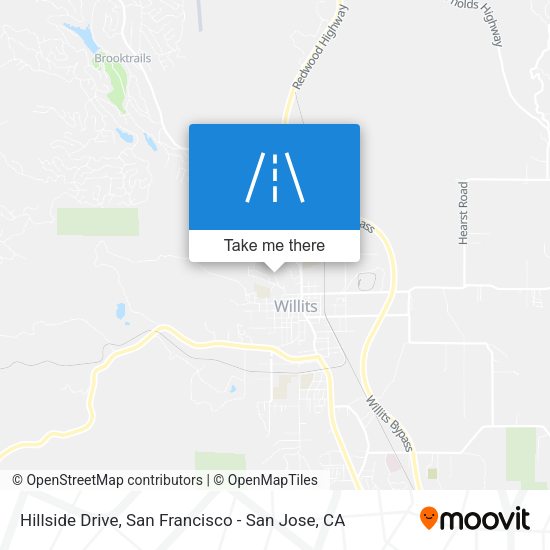 Mapa de Hillside Drive