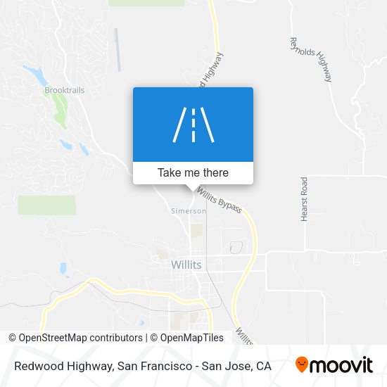 Mapa de Redwood Highway