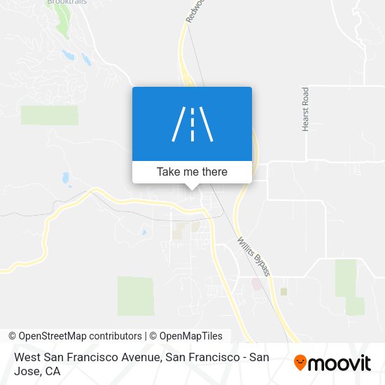 West San Francisco Avenue map