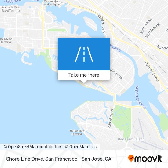 Shore Line Drive map