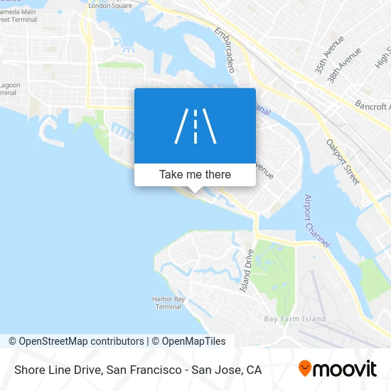 Shore Line Drive map