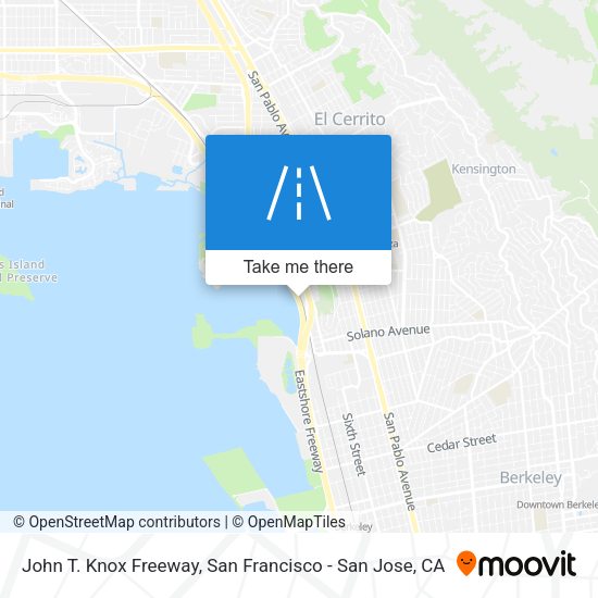 Mapa de John T. Knox Freeway