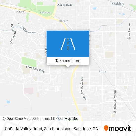 Cañada Valley Road map