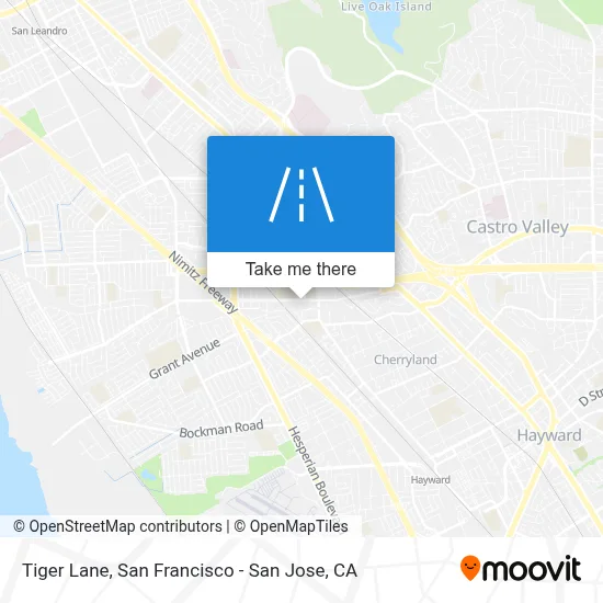 Tiger Lane map