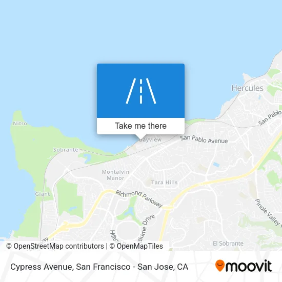 Cypress Avenue map