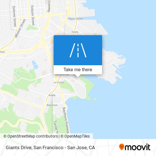 Giants Drive map