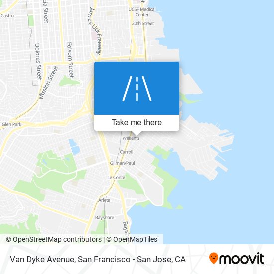 Mapa de Van Dyke Avenue