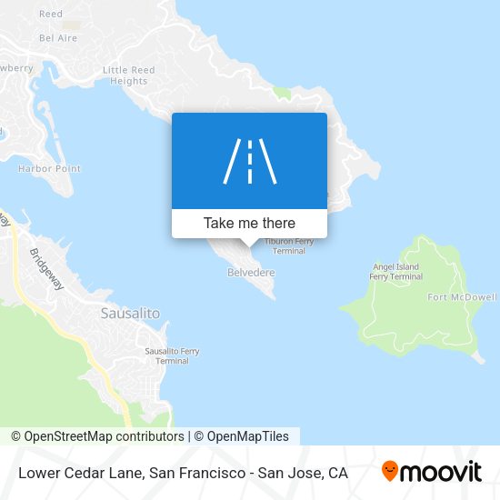 Lower Cedar Lane map