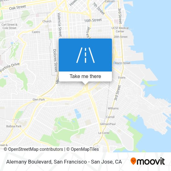Mapa de Alemany Boulevard